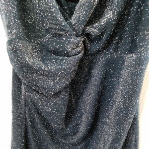 Blue shimmering mini dress